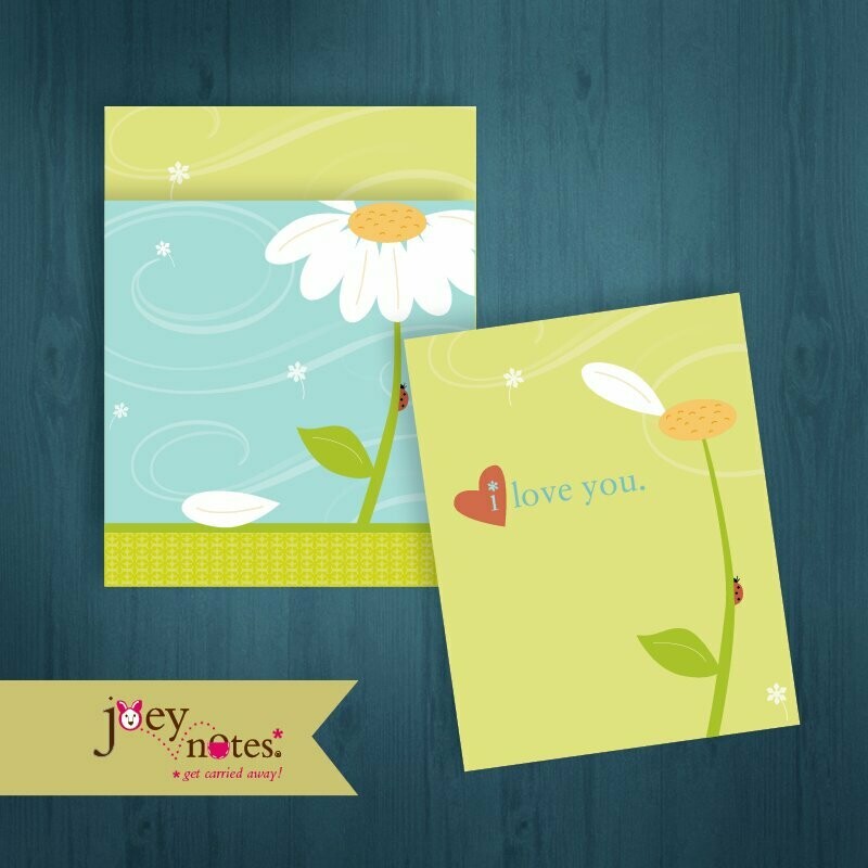Loves Me, Loves Me Not  /  Daisy  /  I pick you!  /  Whimsical love note  /  Valentine  /
6 cards for $2.50 ea