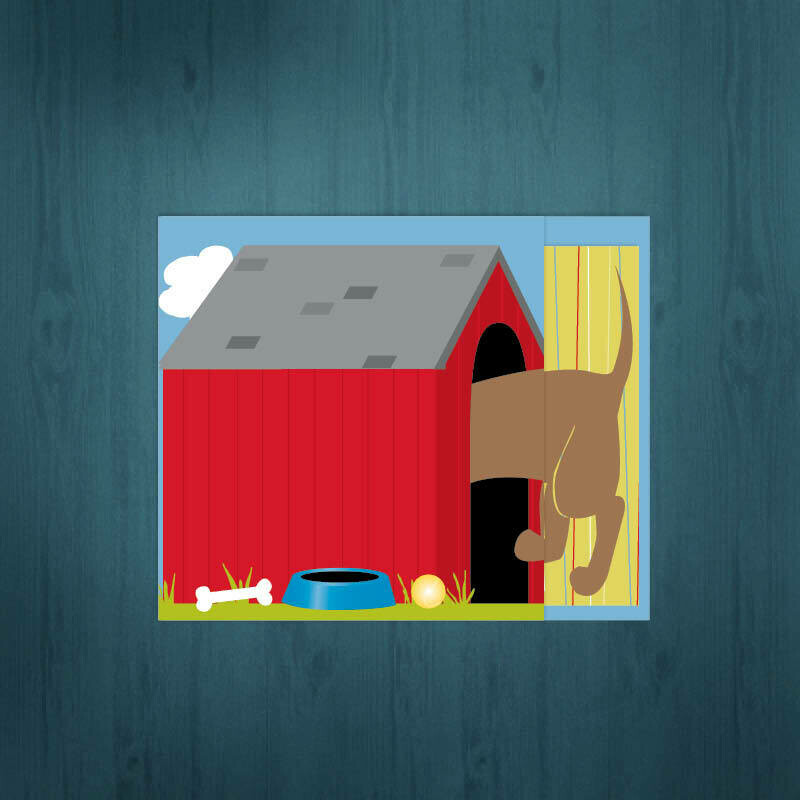Hot Diggity Dog House - Dachshund dog - Birthday or Blank   /   Personalized option   /   6 cards $2.50 ea
