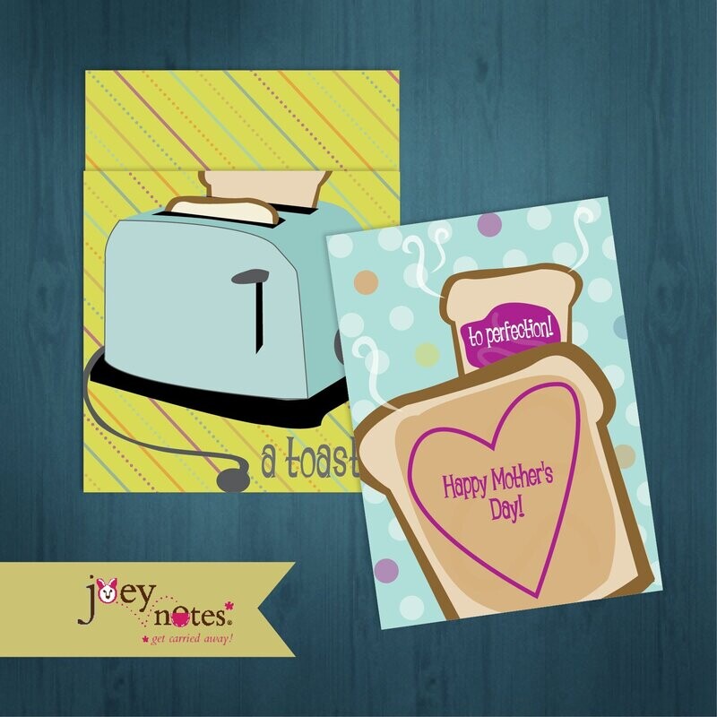 Mother's Day  /  A Toast to Perfection!  /  Toaster   /  toast & jam  /  Congratulation  / 6 cards for $2.50 ea