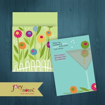Flower Martini / Spring Flowers / Thinking of You /
6 cards for $2.50 ea