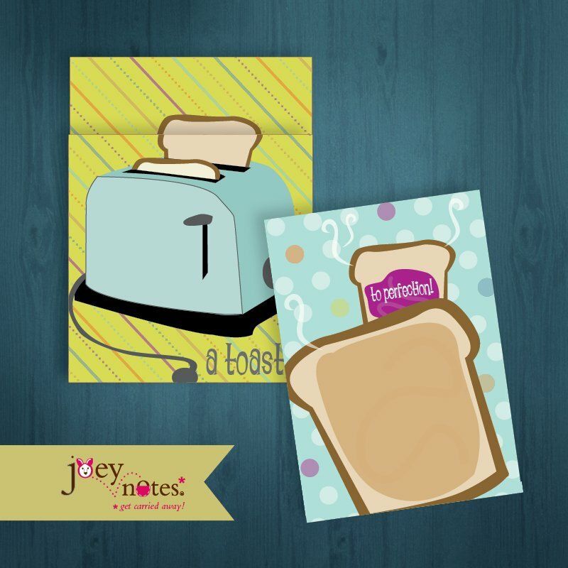 A Toast to Perfection!  /  Toaster  /  Toast & jam  /   Birthday  /  Congratulation / 6 cards for $2.00 ea