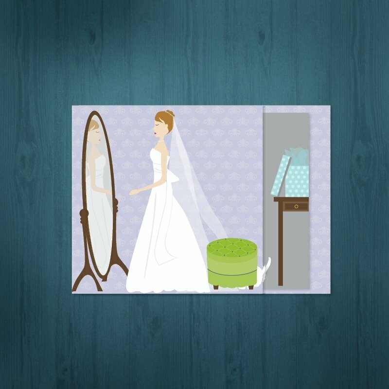 Something Borrowed / Wedding / Engagement / Bride thank you   /  Personalized option  /  6 cards - $2.50 ea