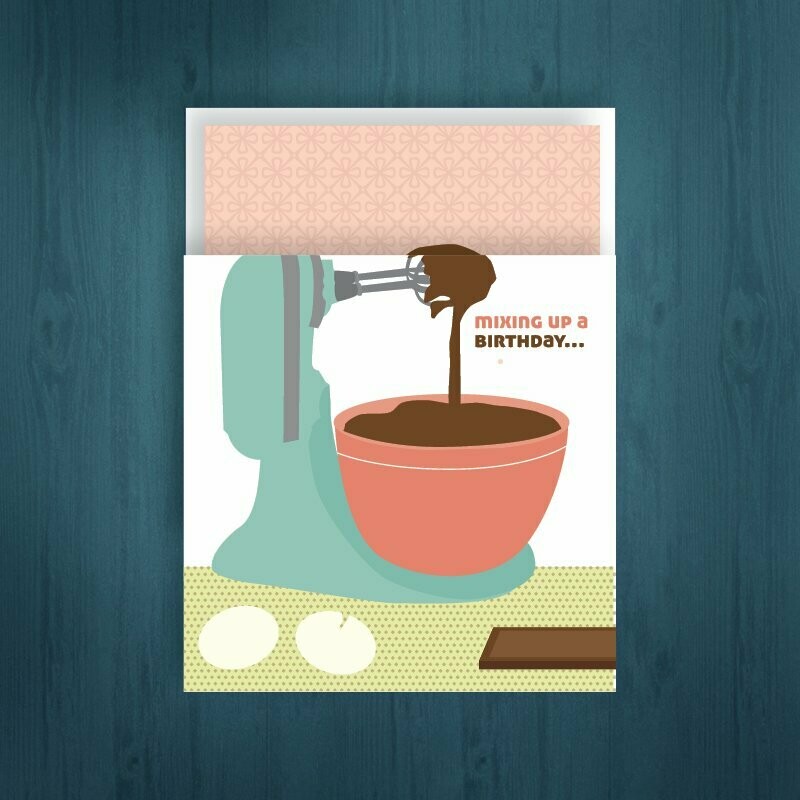 Mixing up a birthday  /  Cupcakes  /  Birthday for a baker  /   6 cards for $2.00 ea