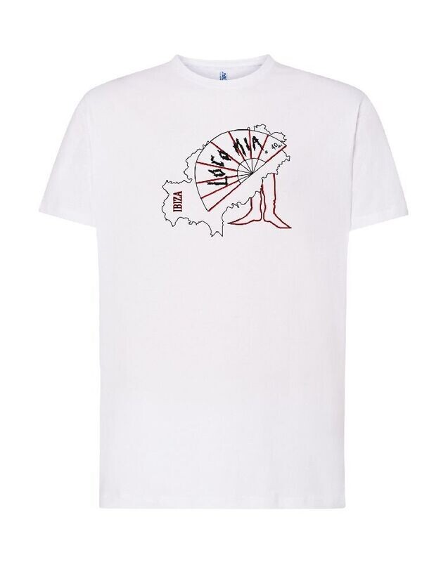 CAMISETA BLANCA LOGO ABANICO BOTAS IBIZA