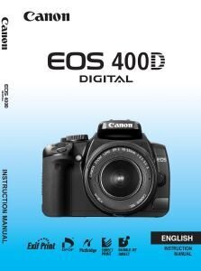 Mode d'emploi Canon EOS 400D Appareil photo numérique