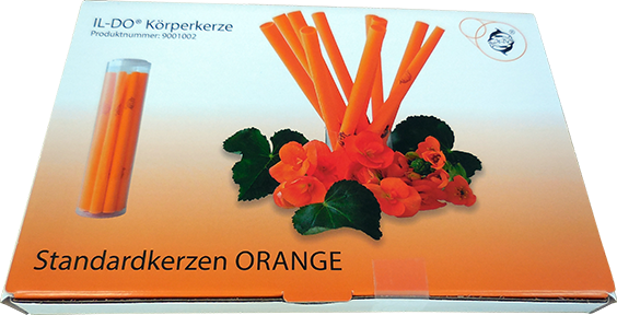 IL-DO® Körperkerze Standard Orange, Sakralchakra SET