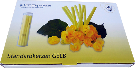 IL-DO® Körperkerze Standard Gelb, Solar-Plexus SET