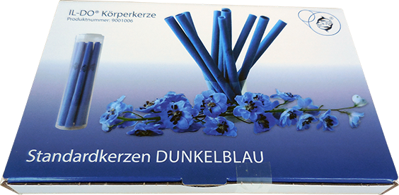 IL-DO® Körperkerze Standard Dunkelblau, Stirnchakra SET
