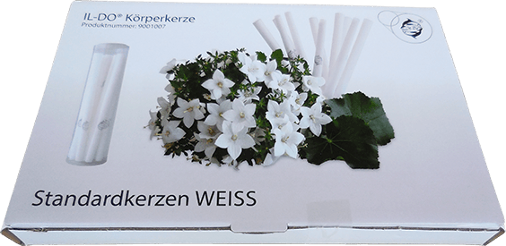 IL-DO Standard Körperkerze Weiß SET
