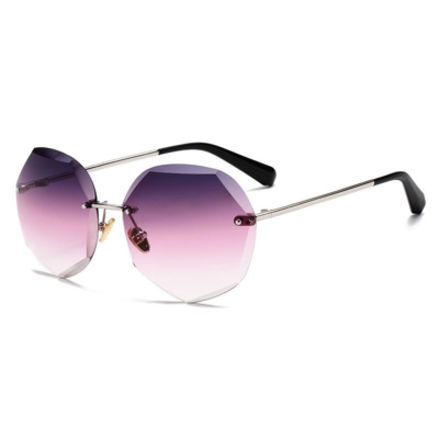 Edgy Eye Rim Purple Sunglasses