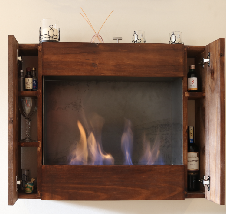 Chimenea Ecológica empotrable en Pared 90cm
