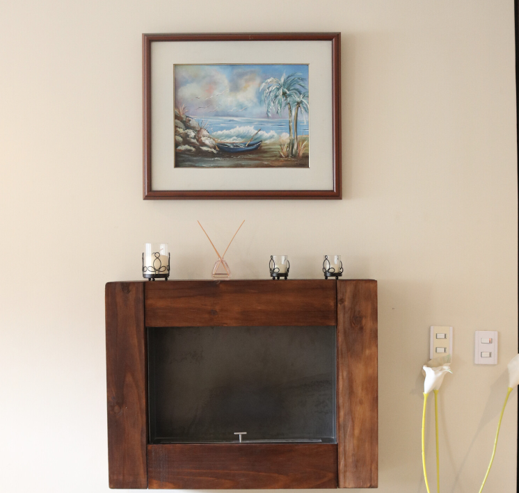 Chimenea Ecológica empotrable en Pared 90cm