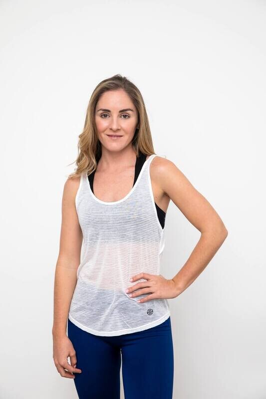 Tank top run blanca
