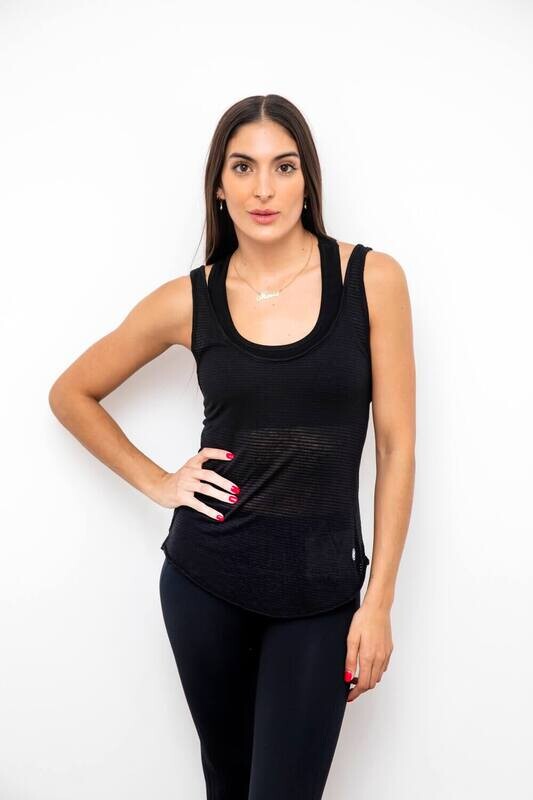 Tank top run negra