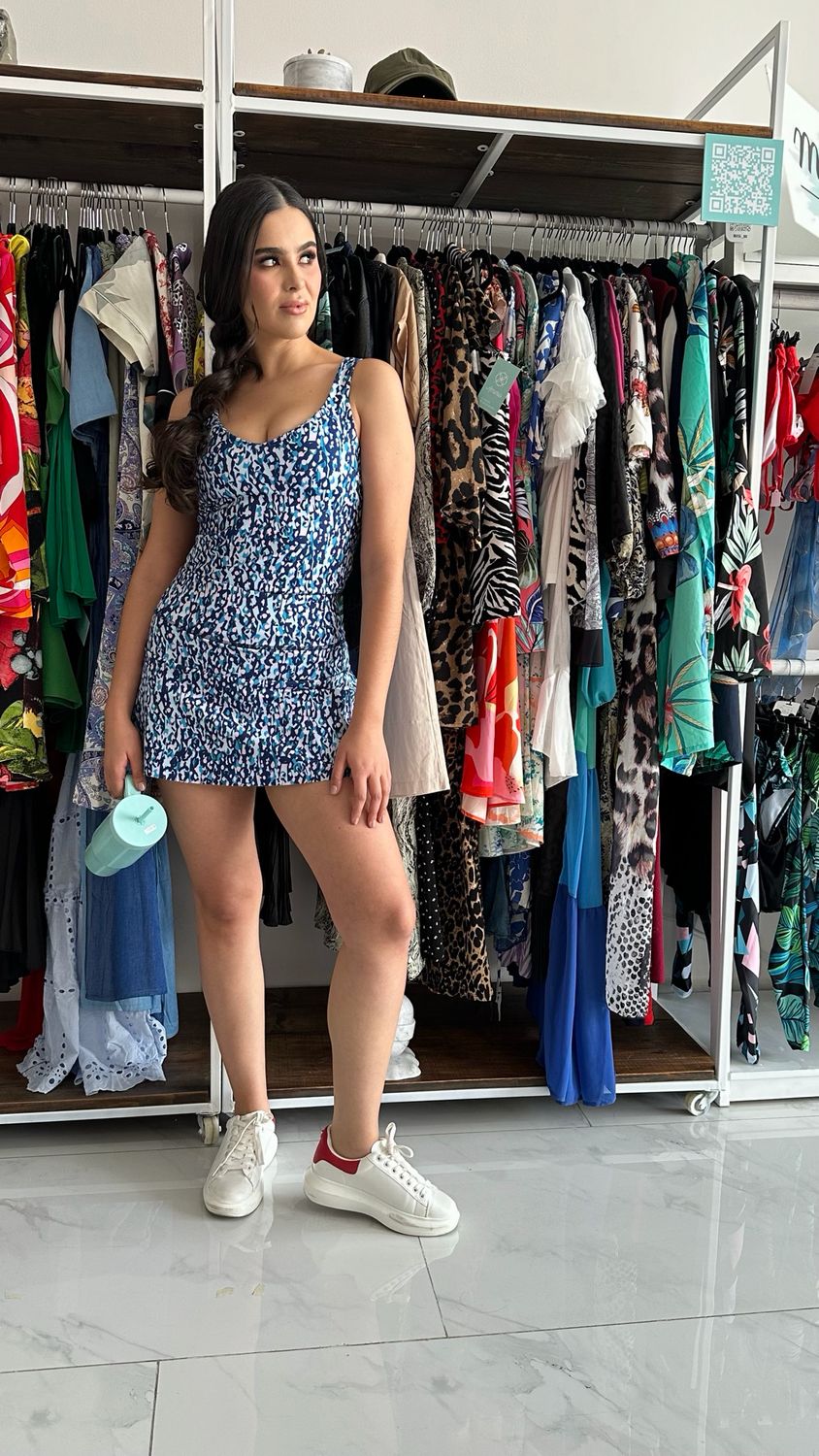 Tank top Confort Azul Estampado