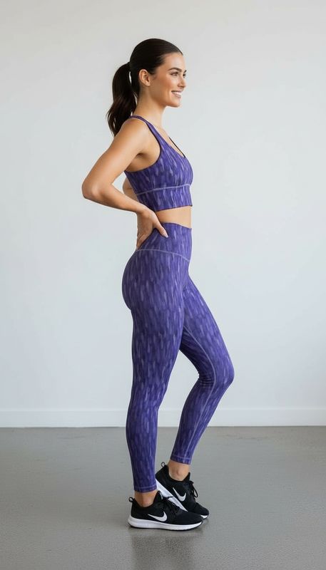 Legging Confort estampado Morado