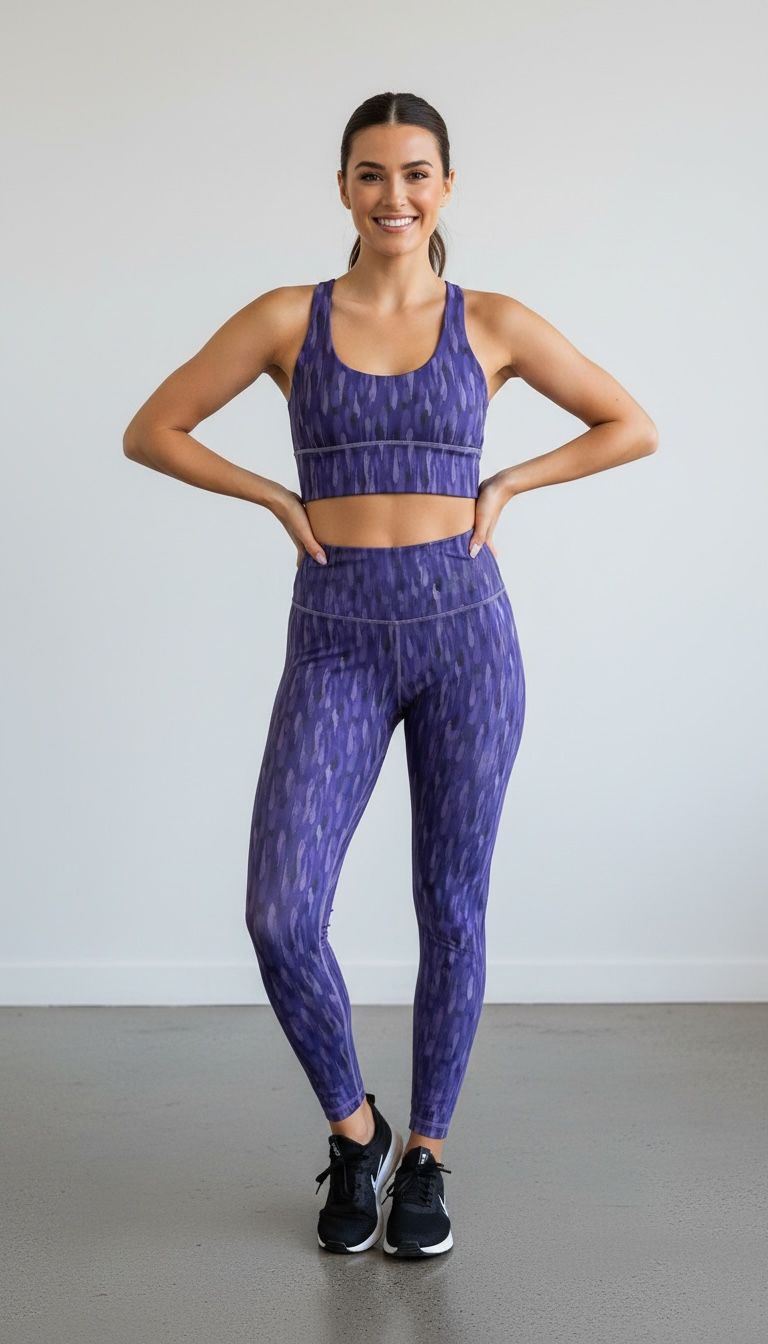 Legging Confort estampado Morado