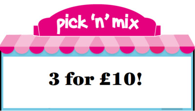 Any 3 items for £10! (Add 3 or more to get Discount!)  CLICK HERE TO SEE ALL OPTIONS