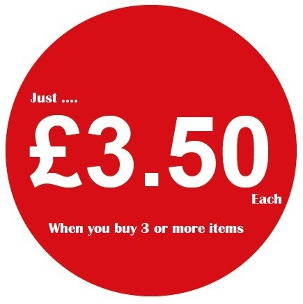 £3.50 Each when you buy 3 or more items .... CLICK TO SEE OPTIONS