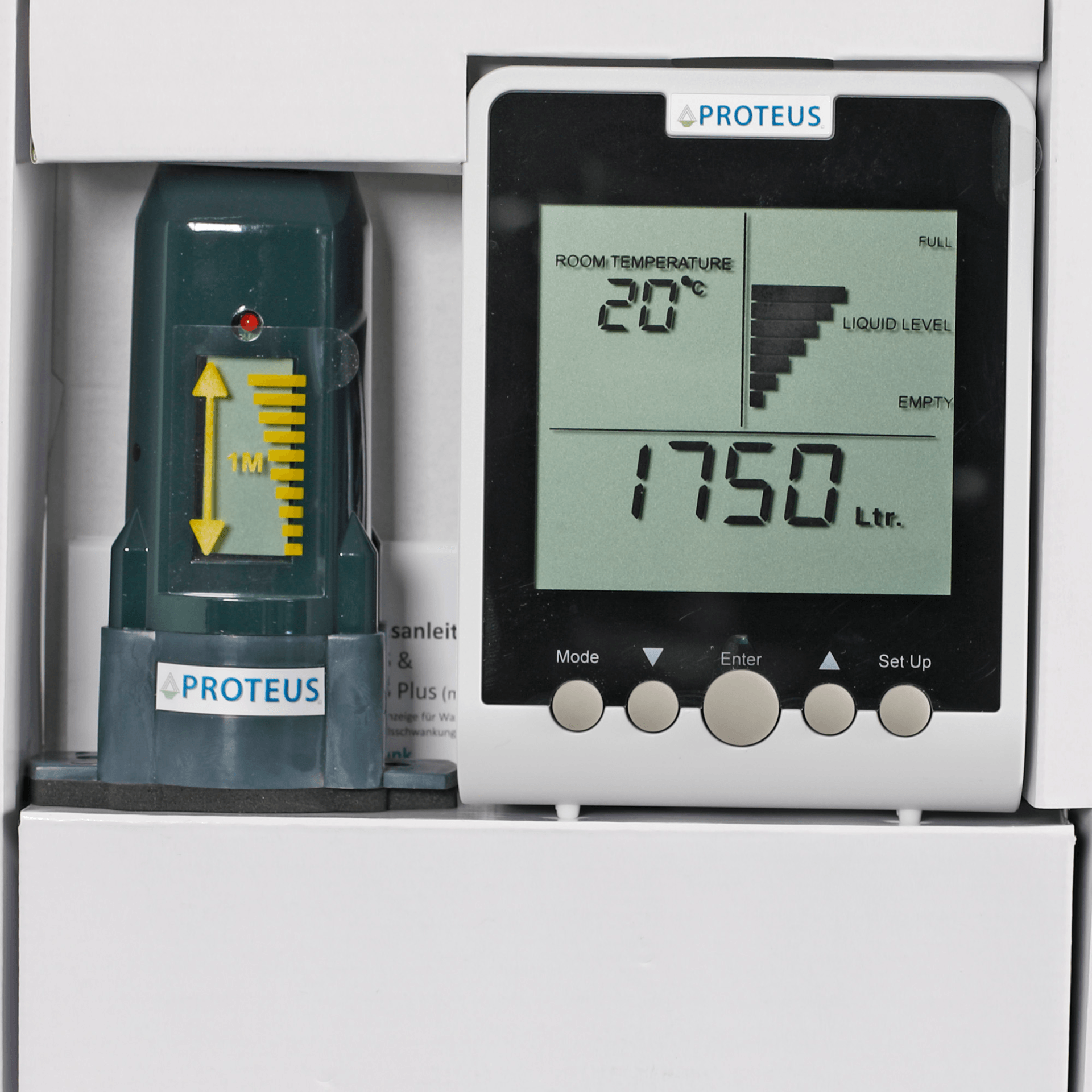 Proteus EcoMeter S - Füllstandsanzeige für Zisterne, Wassertanks, Erdtanks