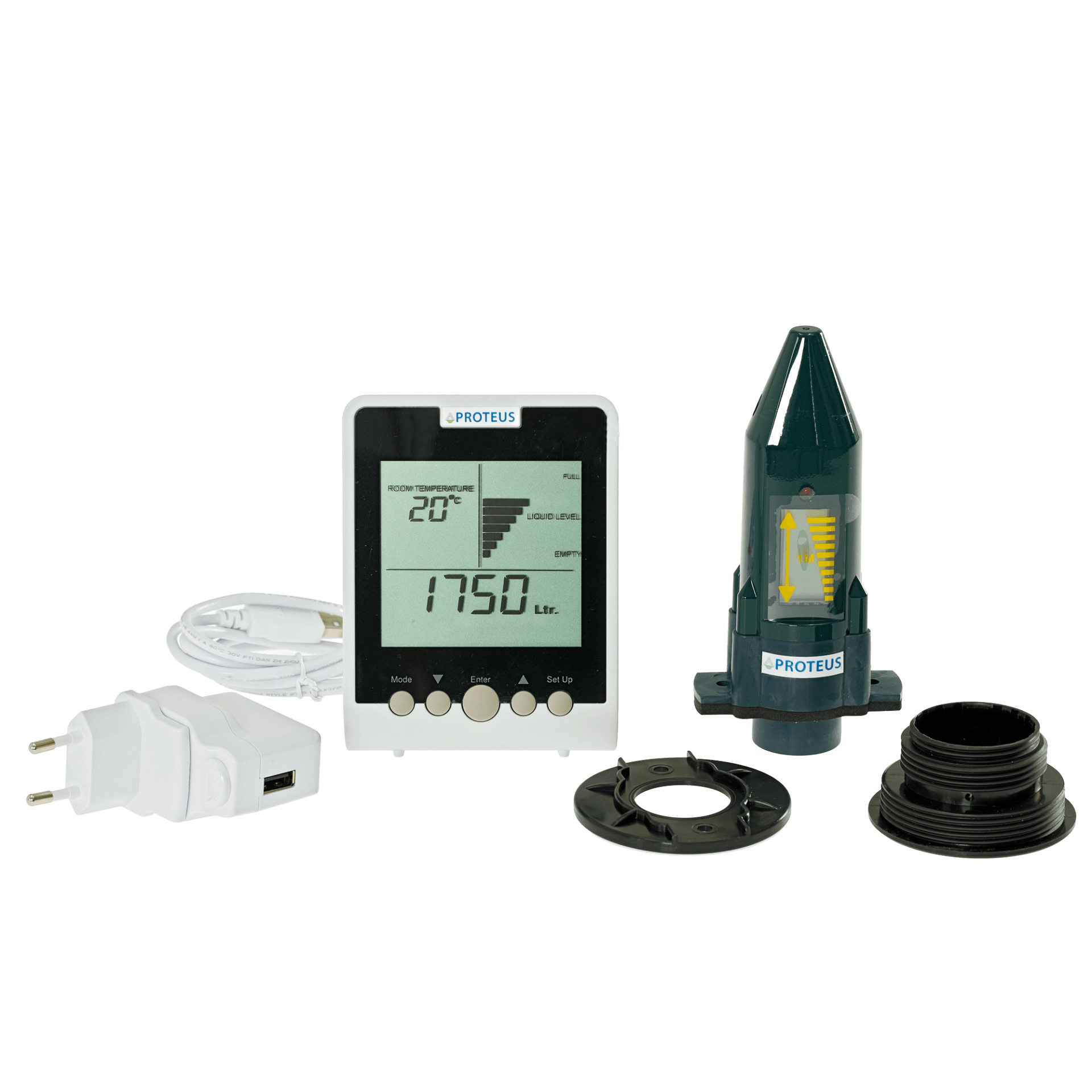 MagiDeal TS-FT002 Füllstandsanzeige für Zisterne, Regenwassertanks  Ultraschallwellenwellen Füllstandssensor (batteriebetrieben) Mit Drahtlose  Display- : : Baumarkt