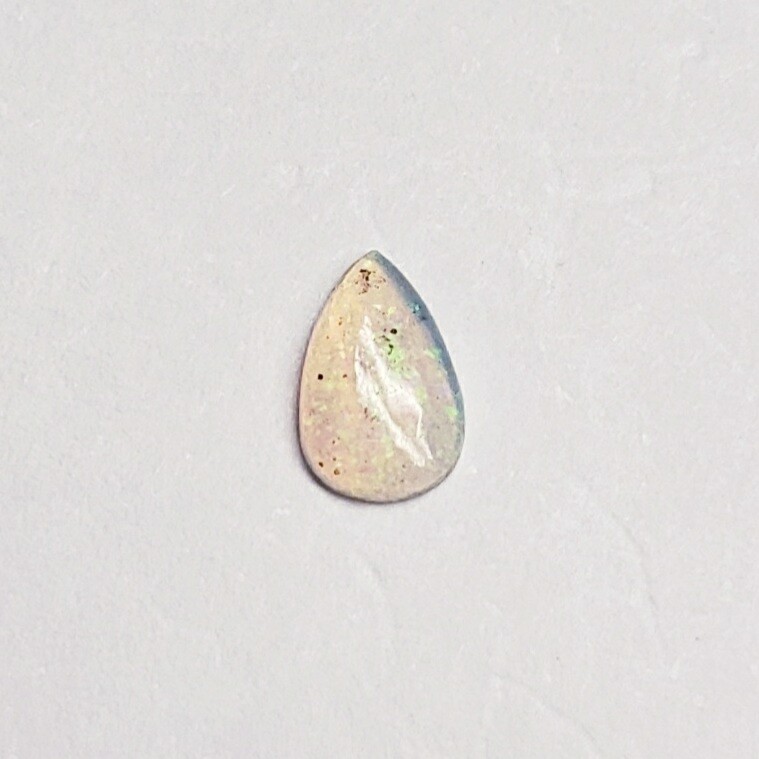 Genuine Opal White Pear 0.2 Carat