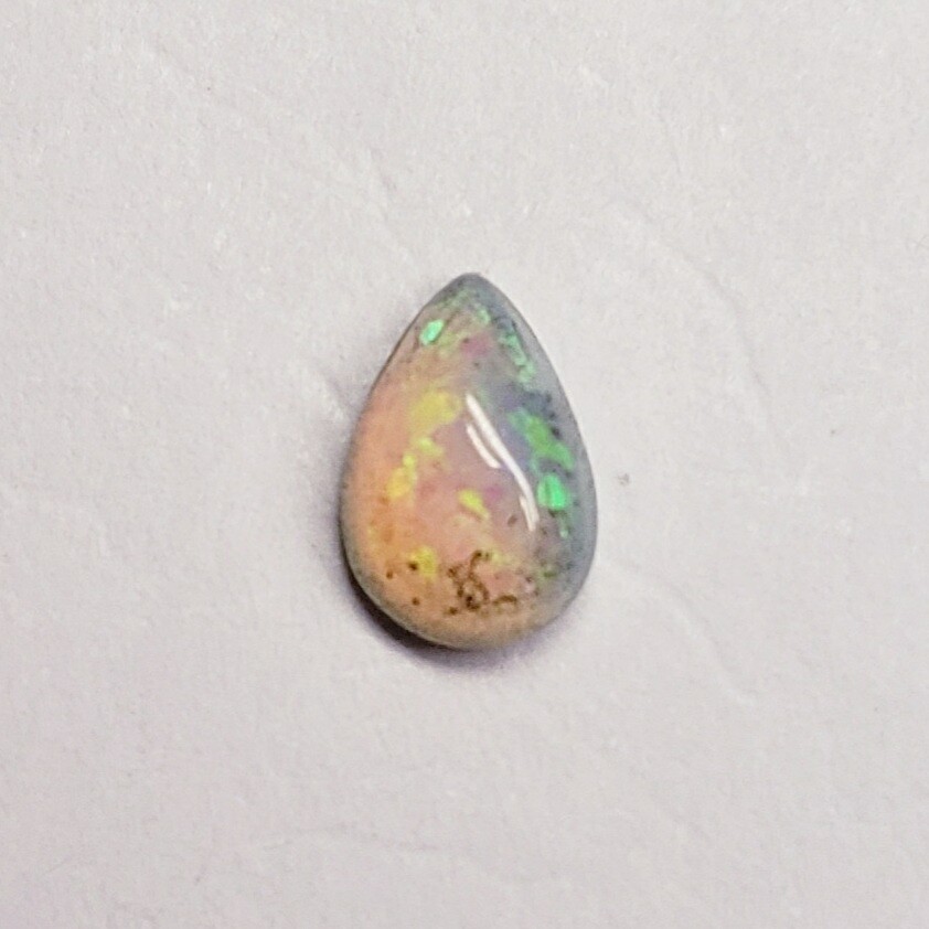 Genuine Opal White Pear 0.25 Carat