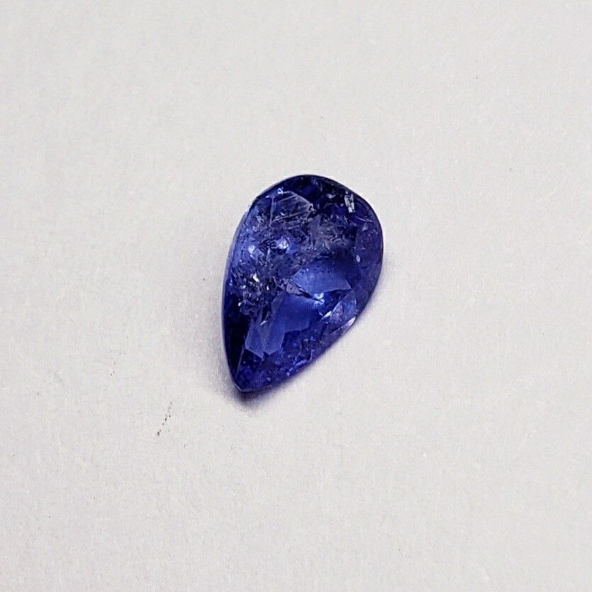 Genuine Tanzanite Blue Pear 0.7 Carat