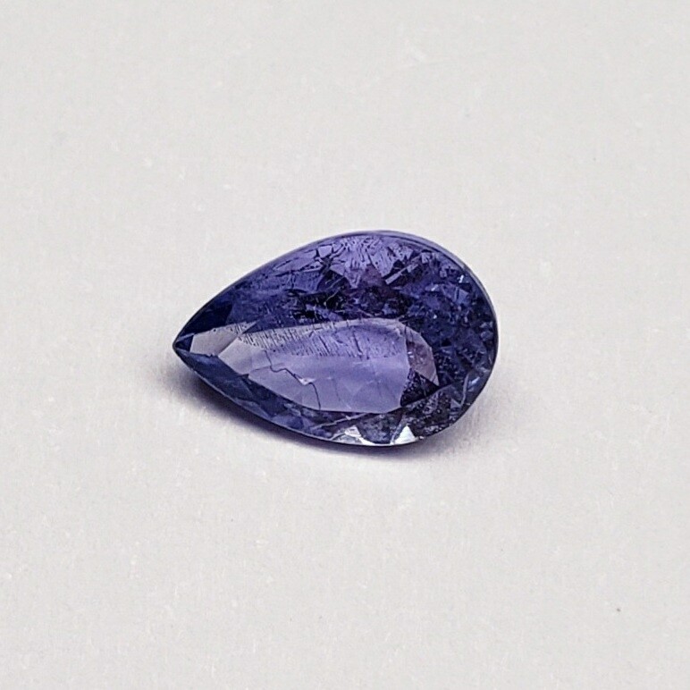Genuine Tanzanite Blue Pear 0.75 Carat