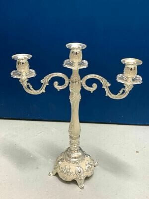 3 Head Candle Holder Stand 05- Silver