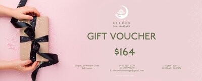 Reborn Thai Massage Gift Voucher $164