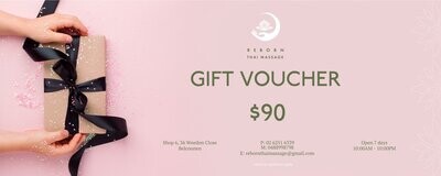 Reborn Thai Massage Gift Voucher $90