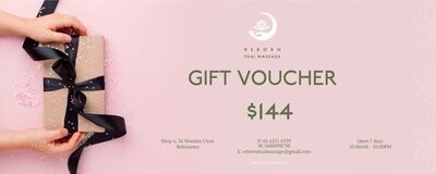 Reborn Thai Massage Gift Voucher $144