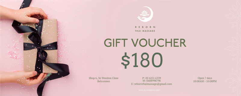 Reborn Thai Massage Gift Voucher $180