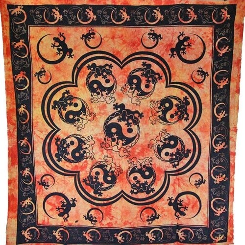 Saffron Salamander &amp; Yin Yang Tapestry