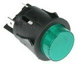 INTERRUPTOR PULSANTE MONTAJE Ø 25MM VERDE 2NO 250V
