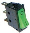 INTERRUPTOR BASCULANTE 30X11MM VERDE 1NO/LÁMPARA 2