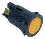 PULSADOR AMBAR 025MM 230V CON FUNDA LB