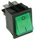 PULSADOR BASCULANTE 30X22MM VERDE 2NO 250V 16A ILU