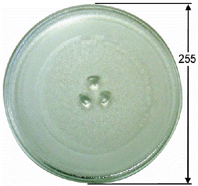 PLATO PARA MICROONDAS 255 MM (ANCLAJE 12)..VÁLIDO