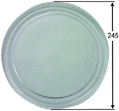 PLATO DE CRISTAL PARA MICROONDAS DIÁMETRO 24,5 CM