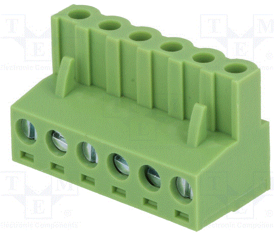 BLOQUE DE BORNAS DESMONTABLE;5,08MM;V ÍAS:6;RECTO;