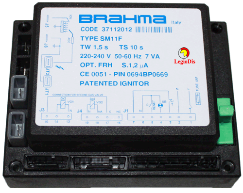 CENTRALITA BRAHMA SM 11F TW1,5 TS10 GAS MICROFLAT