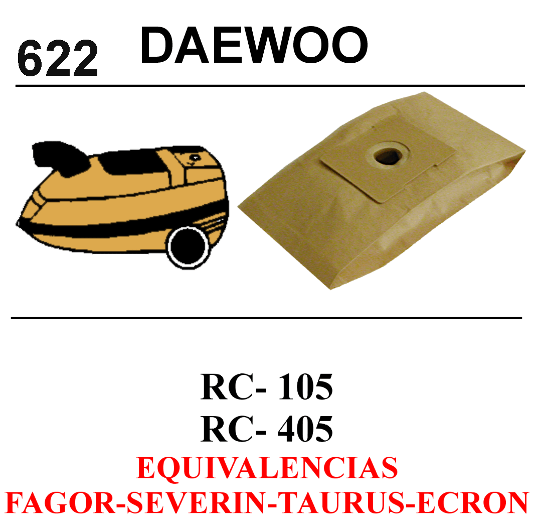 SACO ASPIRA. AS DAE DAEWOO RC-105/SEVERIN.TAU