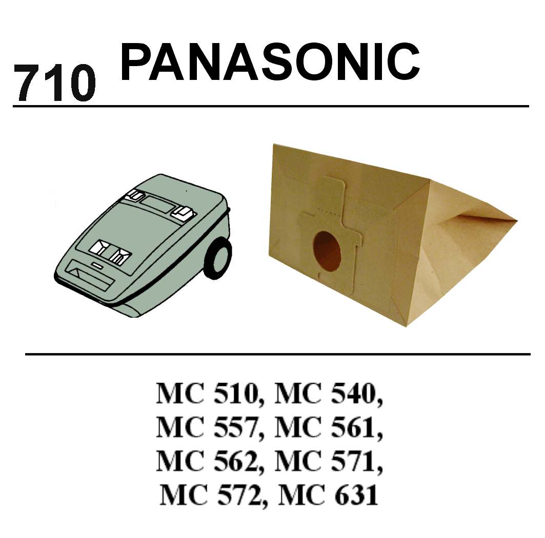 BOLSA ASPIRADOR PANASONIC MC510,540,557.