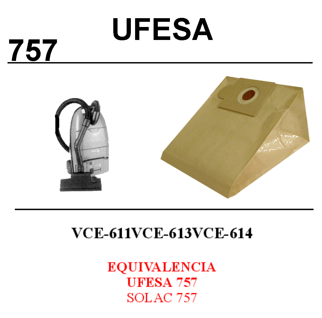 BOLSA ASPIRADOR UFESA MT-502/SOLAC 904