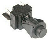 INTERRUPTOR PULSANTE MONTAJE Ø 16MM NEGRO 2NO 250V