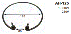 RESISTENCIA TERMO 1300W D193MM  230V
