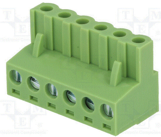 BLOQUE DE BORNAS DESMONTABLE;5,08MM;V ÍAS:6;RECTO;