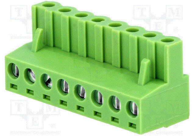 BLOQUE DE BORNAS DESMONTABLE;5,08MM;V ÍAS:8;RECTO;